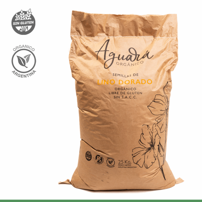 Semillas de Lino Orgánico Dorado 25kgs.