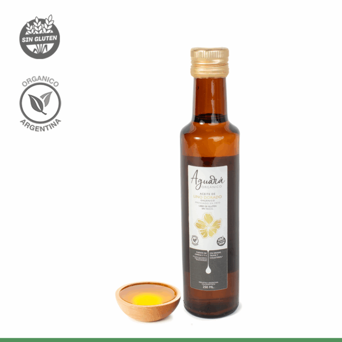 Aceite de Lino Orgánico Dorado 250ml.