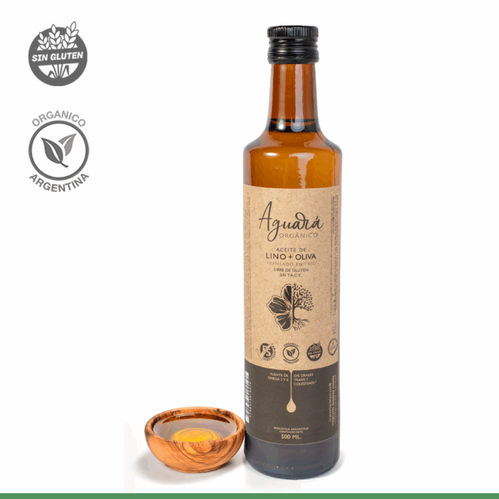 Aceite de Lino/Oliva Orgánico 500ml.