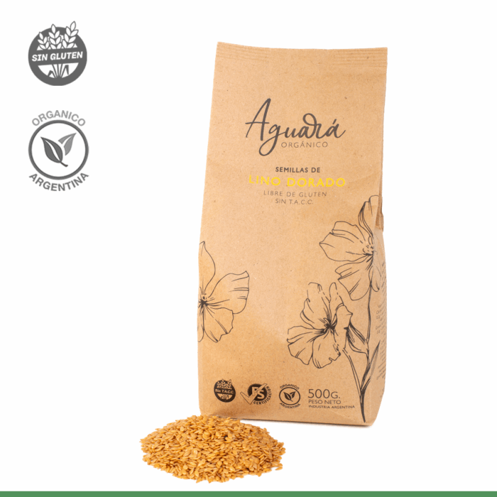 Semillas de Lino Orgánico Dorado 500grs.