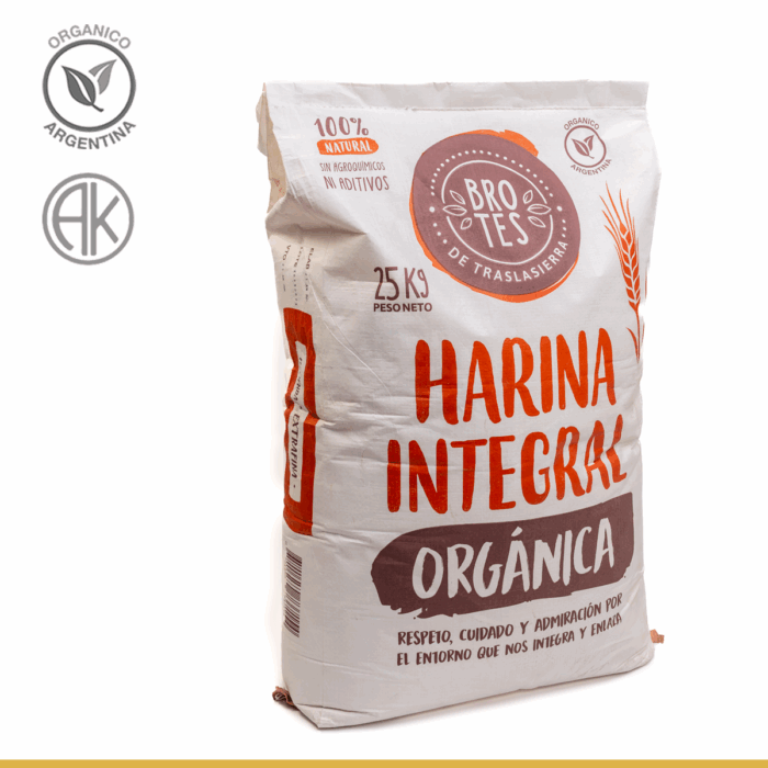 Harina Orgánica EXTRA-Fina 25kg - Brotes de Traslasierra