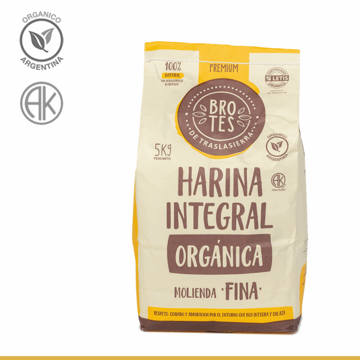 Harina Orgánica Fina 5kg - Brotes de Traslasierra
