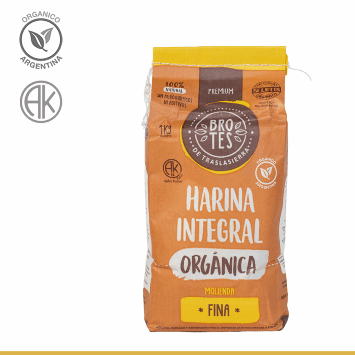 Harina Orgánica Fina 1kg - Brotes de Traslasierra