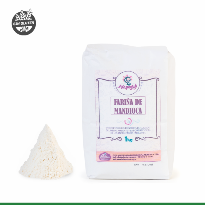 Fariña de Mandioca Arapeguá Agroecológica x 1 kg.